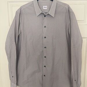 Armani Collezioni Men’s Dress Shirt Checkerboard Pattern